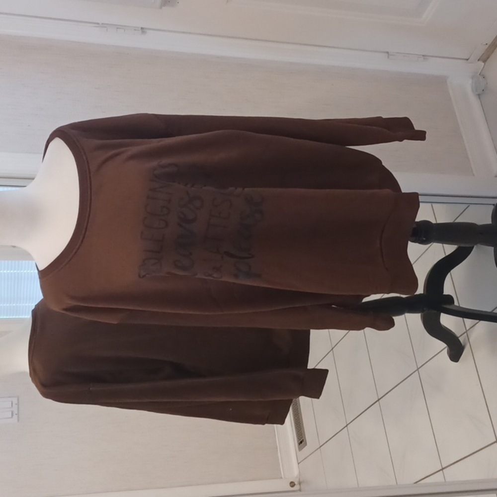 4/$80 New Brown Sweatshirt With Black "Fall" Print - Size 2XL (US16)